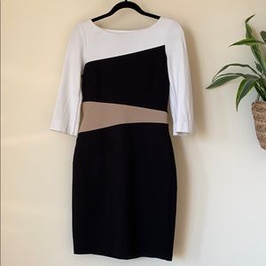 Black House White Market Color Block Dress